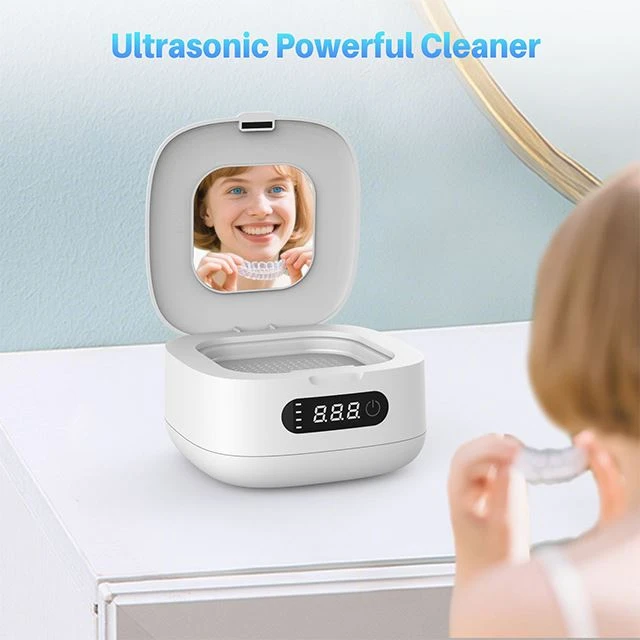 2.Portable type-c touch screen ultrasonic denture Cleaner
